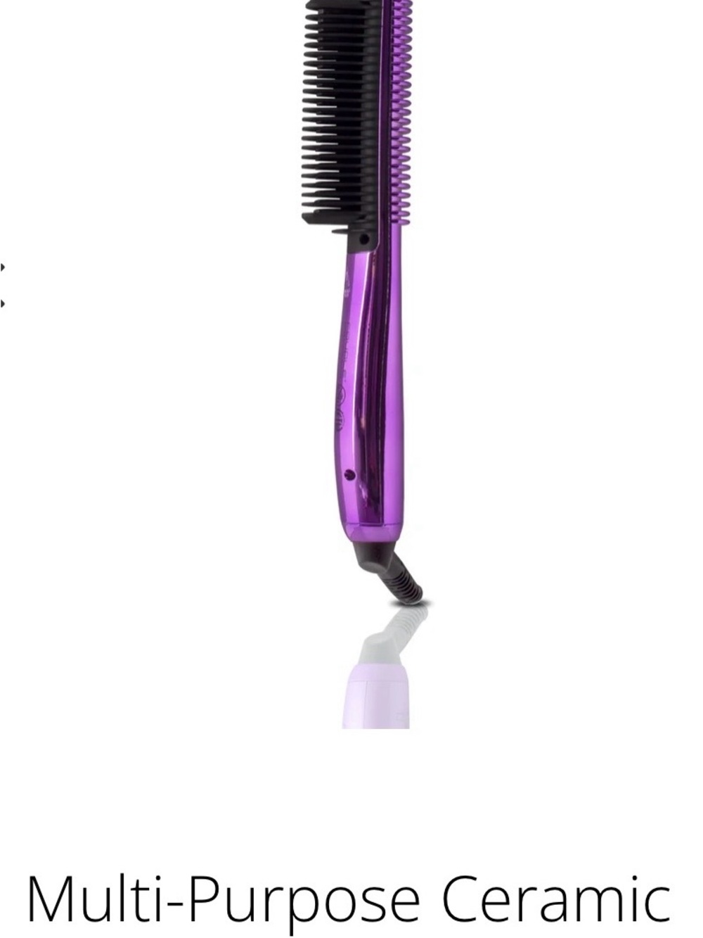 Novella Royale Purple Ceramic Hair Straightening Brush and straightening brush